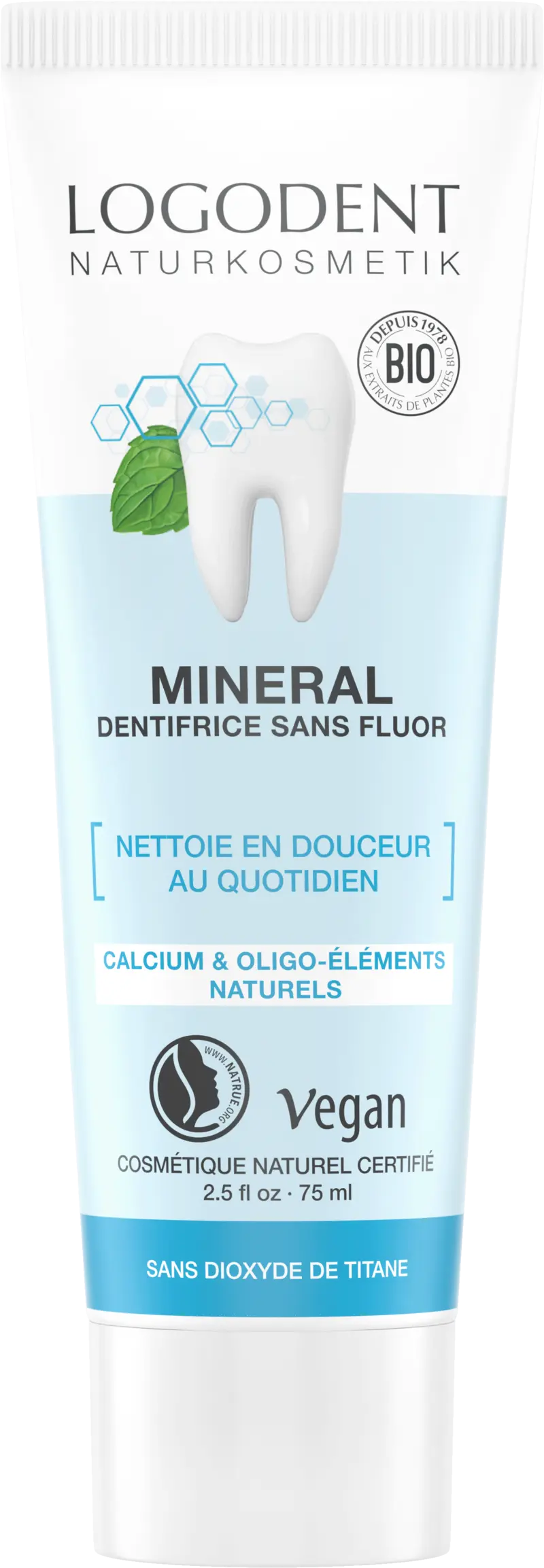 Pâte dentifrice Minéral sans fluor 75ml